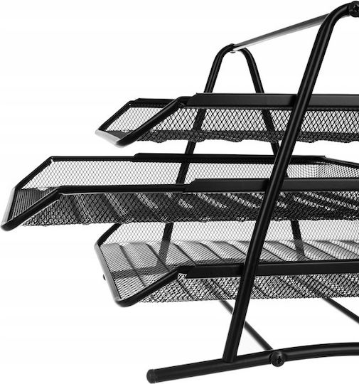 A4 Document Drawers 3 Black Shelves