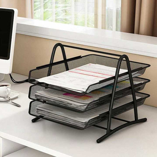 A4 Document Drawers 3 Black Shelves