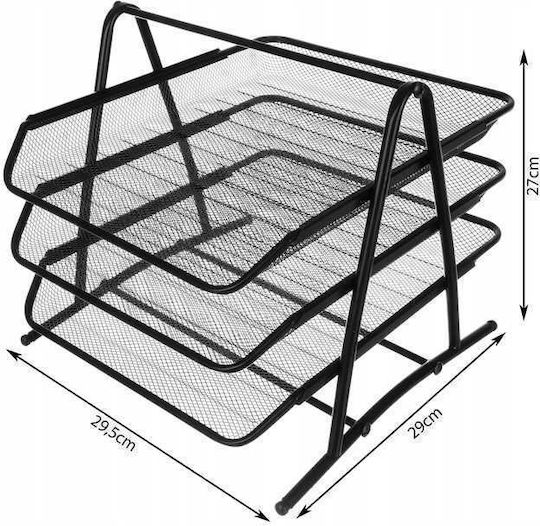 A4 Document Drawers 3 Black Shelves