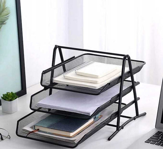 A4 Document Drawers 3 Black Shelves