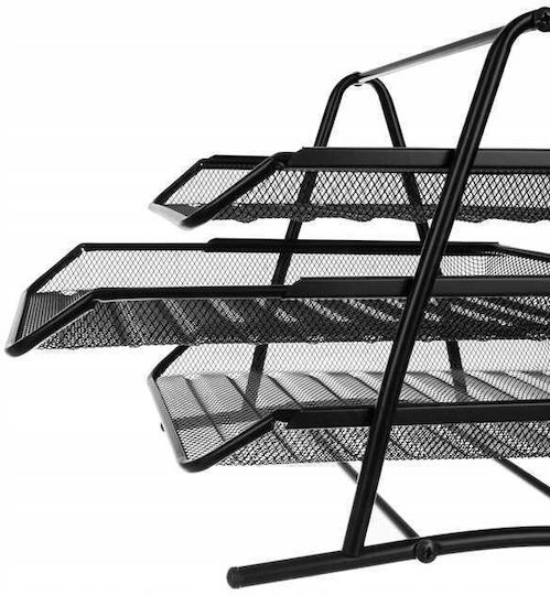 A4 Document Drawers 3 Black Shelves
