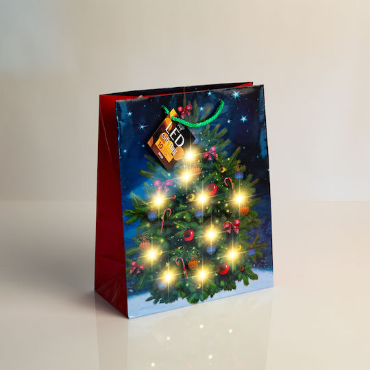 Alista Home Geantă Hârtie Tematică Crăciun Albă 26.5x33x12.7cm 12 Bucăți