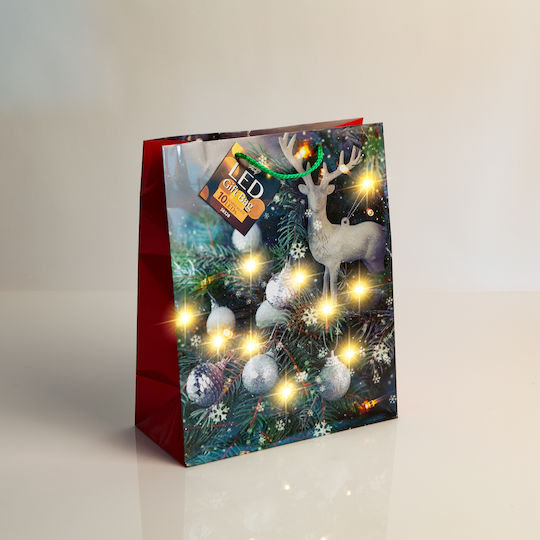 Alista Home Geantă Hârtie Tematică Crăciun Albă 26.5x33x12.7cm 12 Bucăți