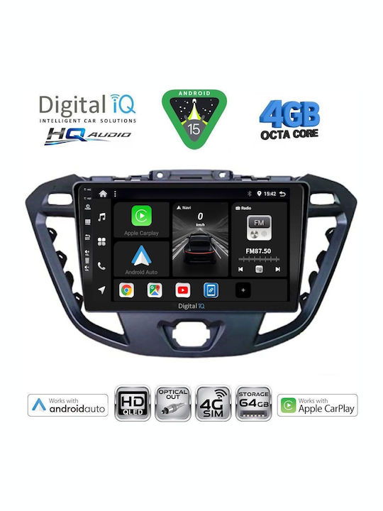 Digital IQ Car Audio System for Ford S-Max 2006-2014 with A/C Bluetooth USB Wi-Fi GPS Apple CarPlay Android Auto with 9 Inch Touch Screen