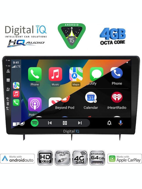 Digital IQ Car Audio System for Honda Civic 2012-2016 Bluetooth USB WiFi GPS Apple CarPlay Android Auto with 9" Touch Screen