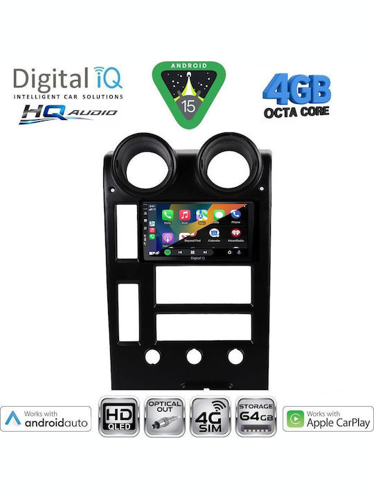 Digital IQ Car Audio System Hummer H2 2001-2007 Bluetooth USB WiFi GPS Apple CarPlay Android Auto with 9" Touch Screen