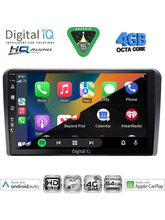 Digital IQ Car Audio System for Hyundai H-1 2007-2020 Bluetooth USB WiFi GPS Apple CarPlay Android Auto with 9" Touch Screen