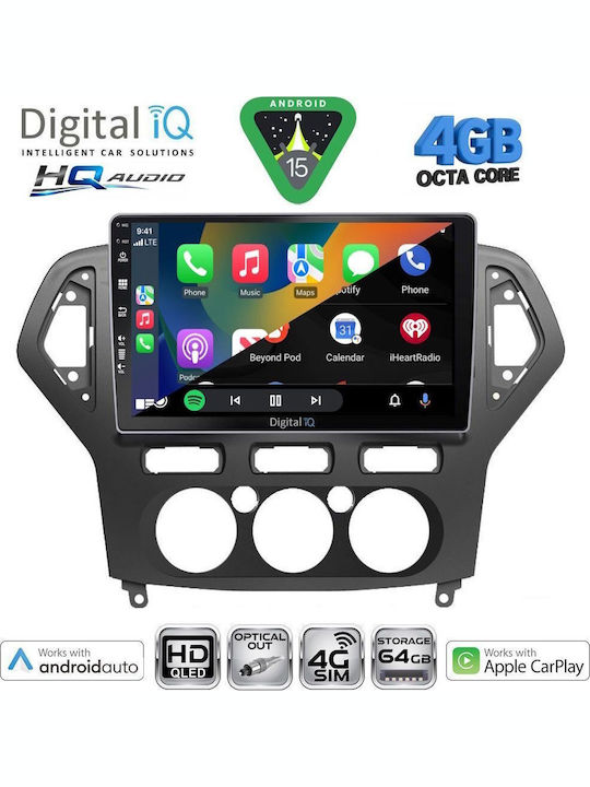 Digital IQ Car Audio System for Ford Kuga / C-Max 2013-2019 Bluetooth USB WiFi GPS Apple CarPlay Android Auto with 9" Touch Screen