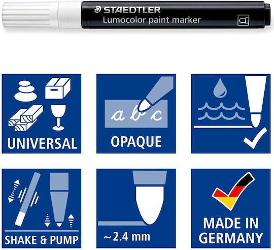 Staedtler Постоянни Маркери 2.4mm Комплект 6 Цвята
