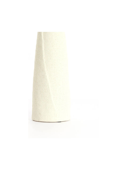 Light & Living Decorative Ceramic White Vase H45cm