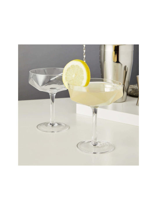 Viski Seneca Set Cocktail/Drinking Champagne Crystal Goblet Glasses 200ml 2 Pieces