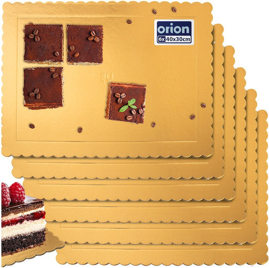 Orion Βάση Τούρτας Χάρτινη 40x30cm 6τμχ