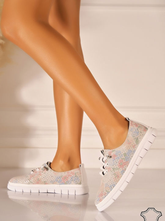 Oxfords Pentru Femei Din Piele În Culoare Bej