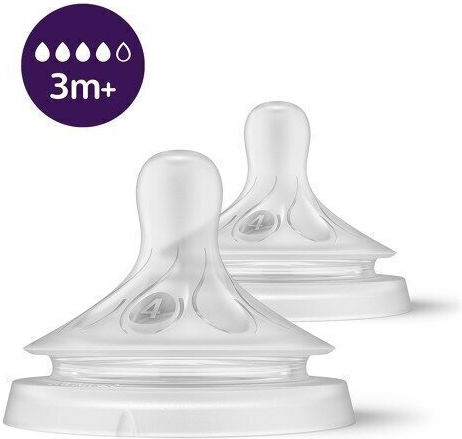 Philips Set Biberoane din Sticlă Natural Anti-Colici cu Tetină din Silicon pentru 1+ Luni 240ml