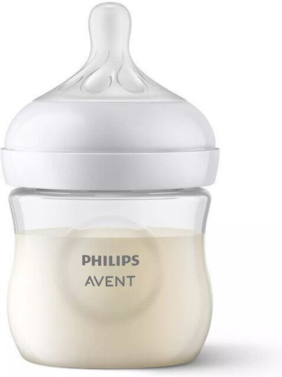 Philips Set Biberoane din Plastic Natural Anti-colici cu Tetină din Silicon pentru 0+ luni Alb 125ml 4 bucăți