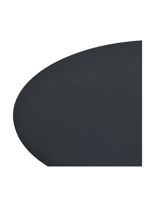 Xuson Round Metal Kitchen Table Black 80x80x75cm