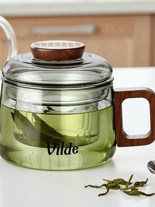 Vilde Τσαγιέρα με Φίλτρο Γυάλινη Διάφανη 240ml