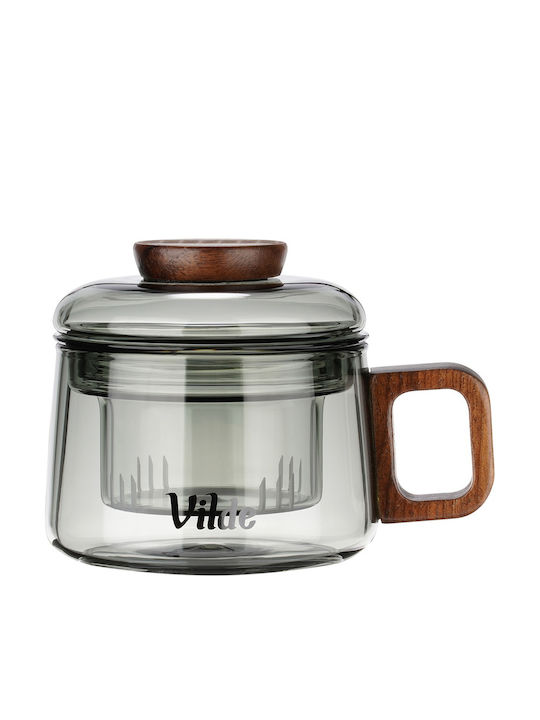 Vilde Τσαγιέρα με Φίλτρο Γυάλινη Διάφανη 240ml