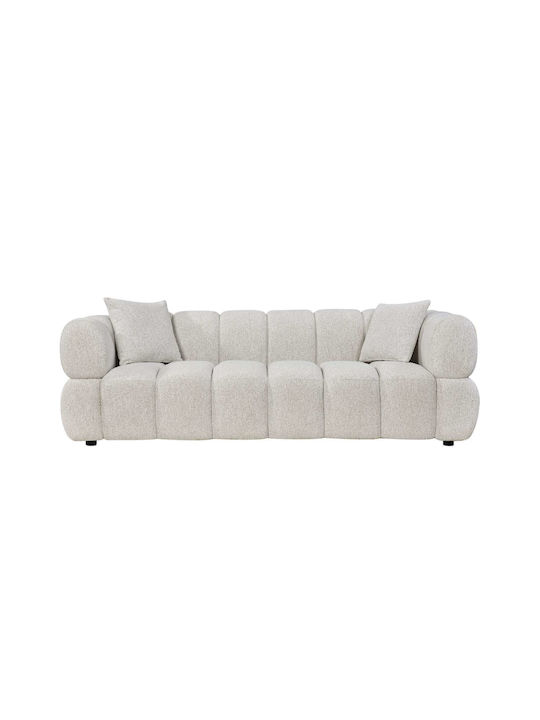 Canapea Cu Trei Locuri Ecru 220x88x85 cm