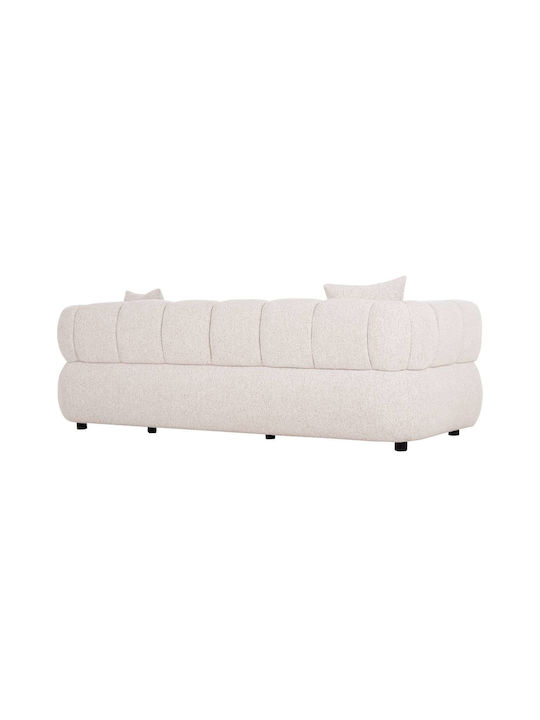 Canapea Cu Trei Locuri Ecru 220x88x85 cm
