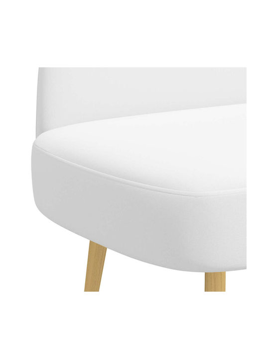 Two-Seater Couch White 110x60x76cm