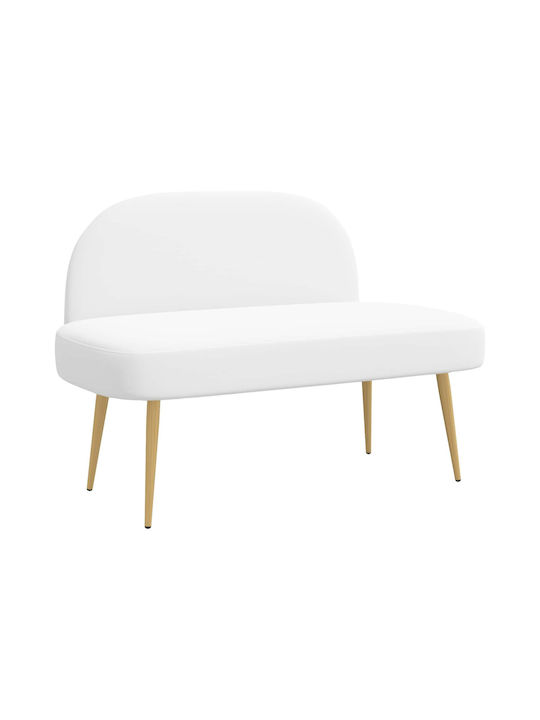 Two-Seater Couch White 110x60x76cm