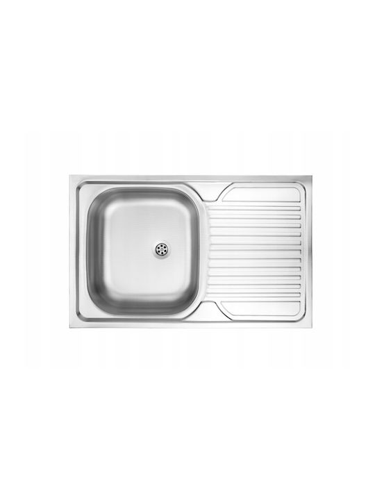 Deante Drop-In Кухненски Мивка Inox със Смесител М80xШ60см Сива