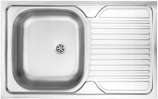 Deante Ένθετος Νεροχύτης Inox με Μπαταρία Μ80xΠ60cm Γκρι