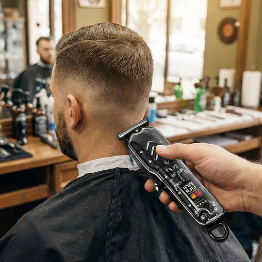 Avizar Usb-c Rechargeable Hair Clipper Digital Screen Black