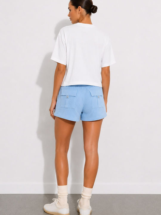 Bluza Damă Bumbac Mâneci Scurte Alb
