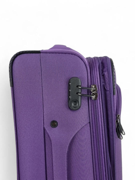 Diplomat Lisbon Large Fabric Travel Suitcase Purple