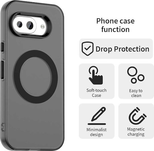 Case Google Pixel 10a Skyddar Inovation Candycase Magsafe Set Sticker Black