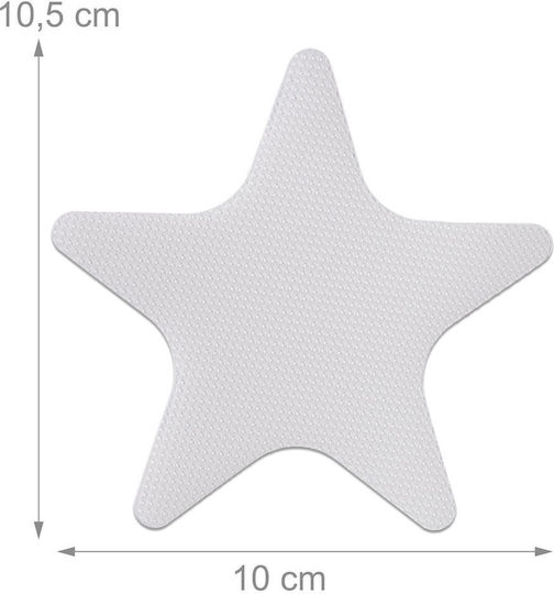 Relaxdays Covoare Antiderapante Cada Steaua De Mare Cu Ventuze Transparent 10x10.5cm