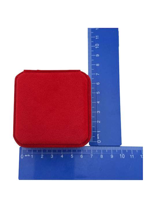Alista Home Module Casetă Bijuterii De Călătorie Catifelată Roșie 7x7x4.5cm