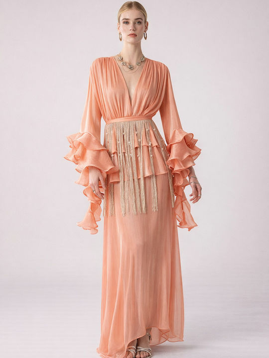 Maxi Dress for Wedding - Christening Coral