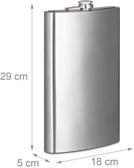 Sticlă Termică XXL Din Oțel Inoxidabil 1.8l Argintie 29x18x5cm