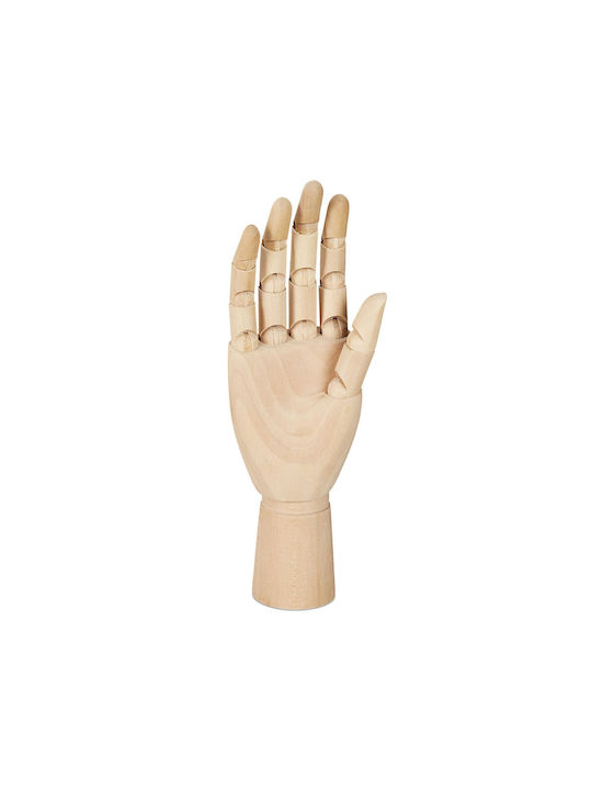Relaxdays Wooden Right Hand Light Brown 25x5x8 Cm