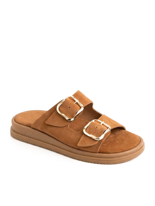 Women's Flat Sandals Flatforms Brown