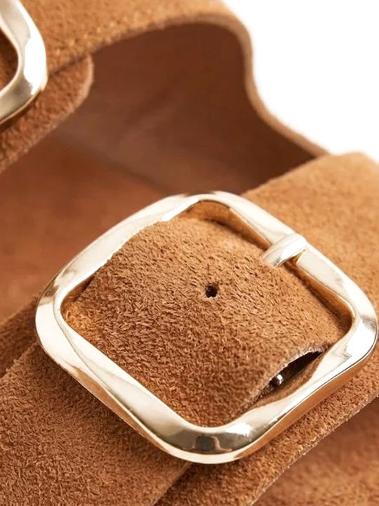 Women's Flat Sandals Flatforms Brown