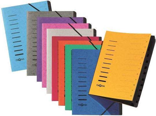 Pagna Organizer File Folder 7 Pockets 1-7 Eggplant