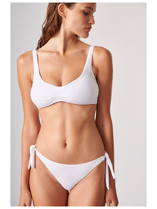 Bikinihosen Brasil mit Schnürung Weiß