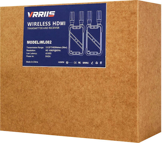 Vrriis Hdmi Drahtloses Videoübertragungssystem Wl082 1080p 2.4/5ghz Bis Zu 400m Vrriis
