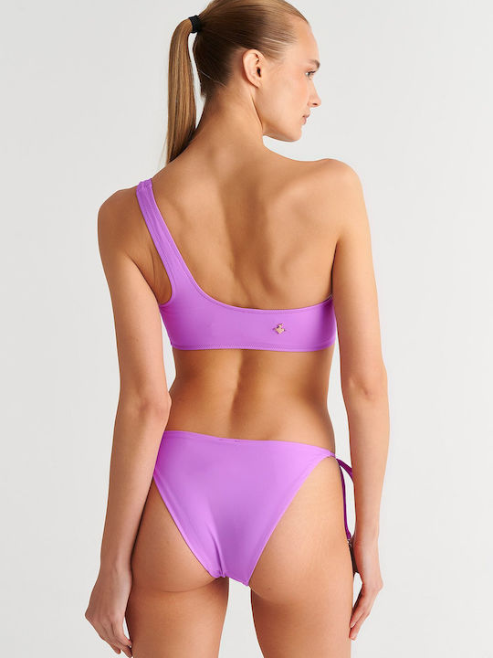 Bikini με έναν Ώμο Ροζ