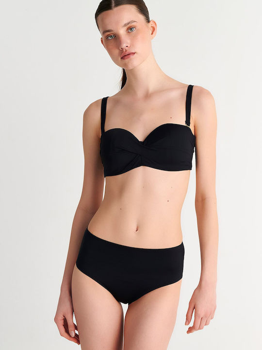 Strapless Bikini Top Μαύρο