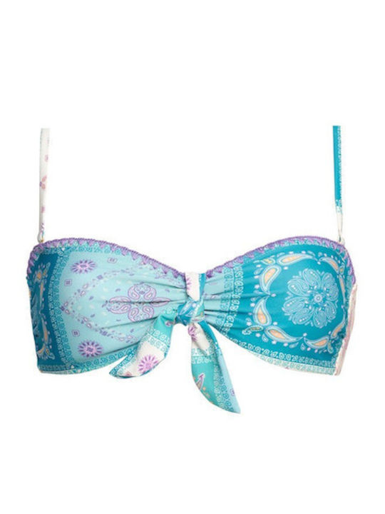 Strapless Bikinioberteil Mit Polsterung Blau