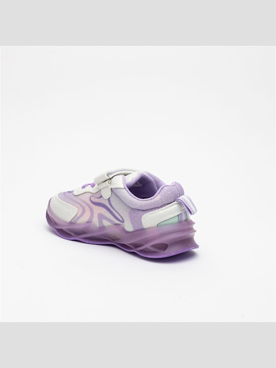 Παιδικά Sneakers με Φωτάκια Λιλά