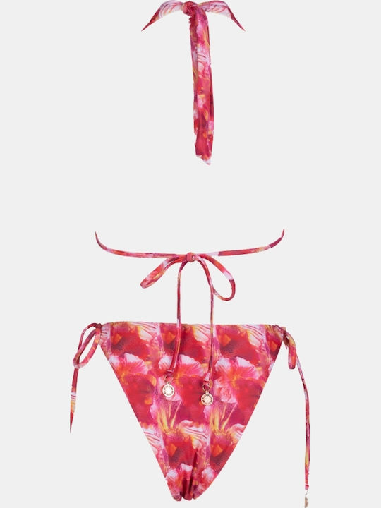 Set Bikini 3 Stücke Dreieck Rot