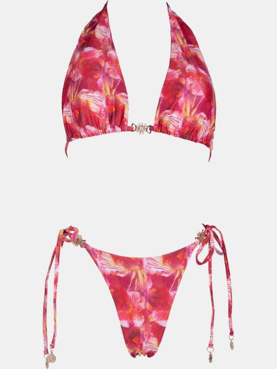 Set Bikini 3 Stücke Dreieck Rot