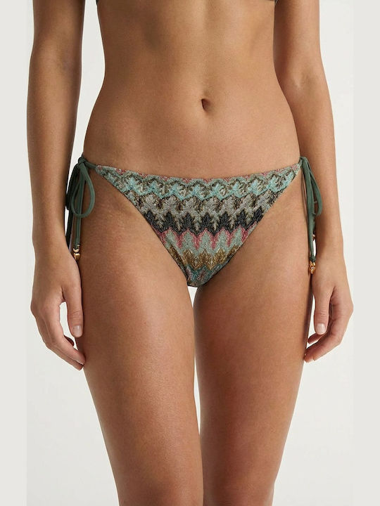 Bikini Slip with Laces Green