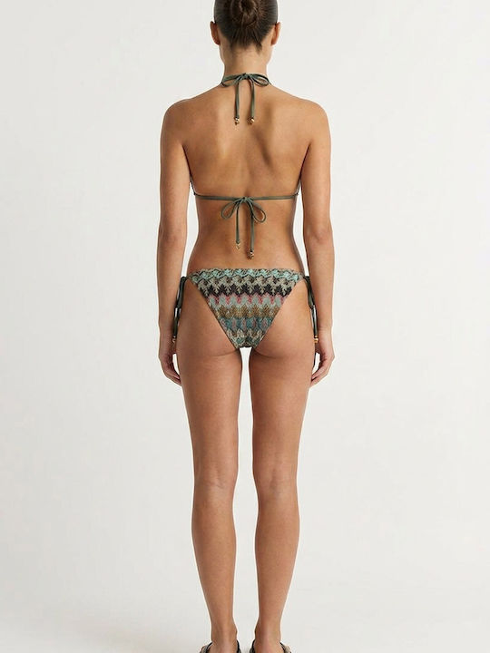 Bikini Slip with Laces Green